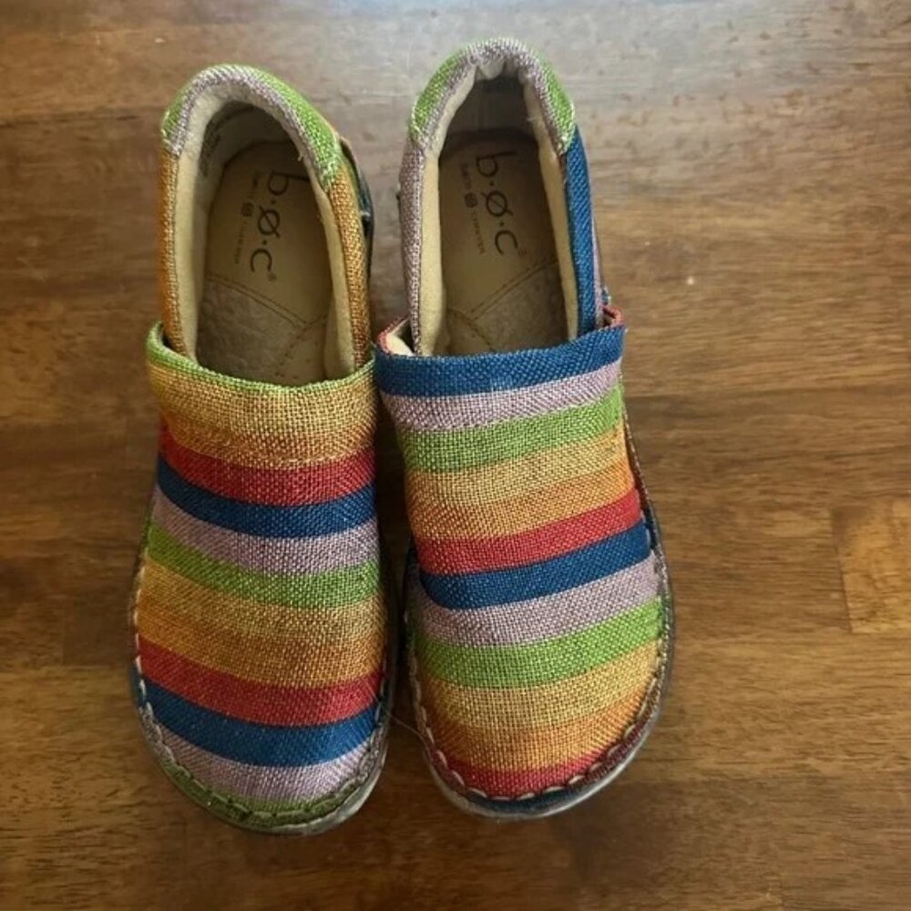 B.O.C. Striped Clogs